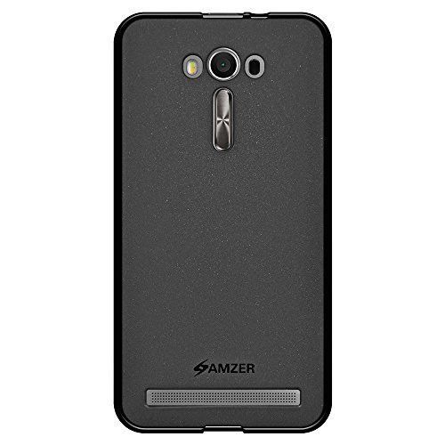 AMZER Pudding TPU Soft Gel Skin Case for Asus Zenfone 2 Laser ZE550KL (5.5') - Retail Packaging - Black