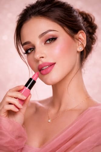 Image of Grace Heaven Matte Lipstick, Long Lasting, Smudge-Proof, Lightweight Formula, Bullet Lipstick (pink)