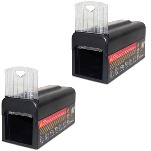 LEIPING Rato eléctrico Rato Fuerte Rato doméstico Puerta de Escape Interior eficiente Reutilizable Humanos Rato exterminador Rato eléctrico Choque eléctrico en el Garaje del hogar Negro (2 Pieza)