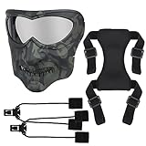 ACEXIER Tactical Airsoft Mask Paintball Shooting CS War Game Protective Mask Halloween Party Cosplay Prop Night Knight Mask (BCP)