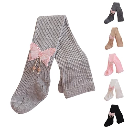 Toddler Girls Cute Butterfly Tights Knee High Socks Baby Kids Overknee Stretchy Cotton Stockings for 1-12 Years2