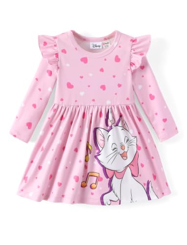 Aristocats Marie Toddler Girl Dress Ruffle Long Sleeve Fall Clothes 2T