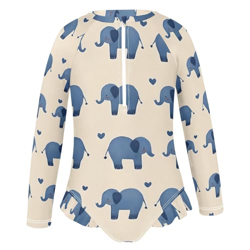 Cute Bear Swimwear Girls One Piece Swimsuit UPF 50+ Long Sleeve Rash Guard Toddler Girl Bathing Suit4