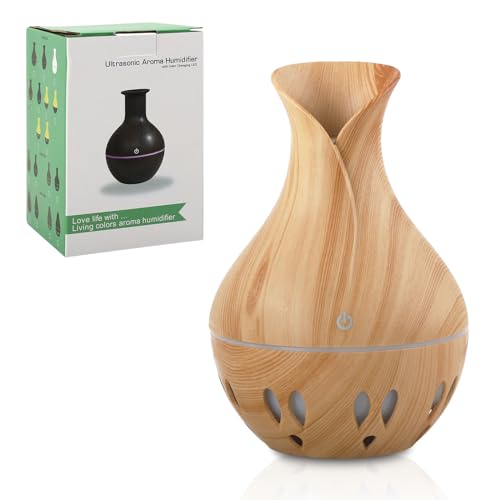 HENGBIRD Difusor de aroma de 130 ml para aceites esenciales, difusor ultrasónico premium, humidificador de aromaterapia con luz LED de 7 colores, humidificador sin BPA para dormitorio, oficina, spa