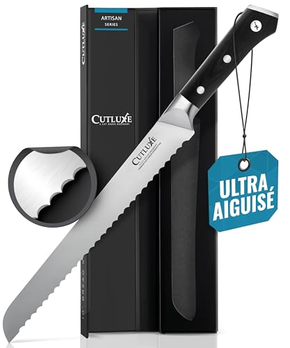 Cutluxe Couteau à Pain 25cm Série Artisan