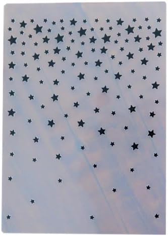 Stars Embossing Folders for Card Making, Falling Stars Embossing Folder Template for DIY Paper Crafts Scrapbooking Polymer Clay Decoration
