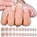 240 Stück Französisch Falsche Nägel Zum Aufkleben Kurz Natur Runde Fake Nails
