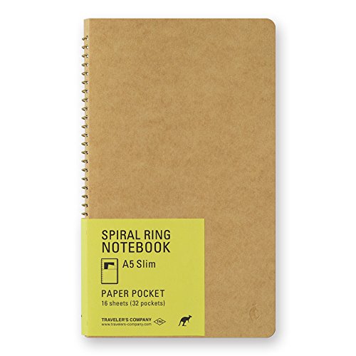 Cahier à spirale A5 Travelers 15246006 Designphil avec pochette kangourou
