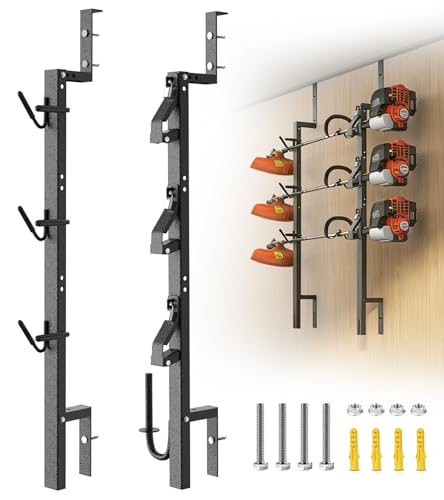 ELITEWILL Weedeater Rack for Trailers, Lockable,360° Pad Protection,3 Place