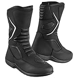 Mens Motorbike Boots Motorcycle Shoes windproof leather Waterproof boots for riders protective gear for men CE approved touring (Black, UK 9, UK Footwear Size System, Adult, Men, Numeric, Medium, 9)