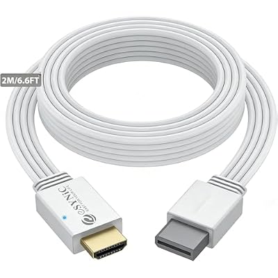eSynic Compact 1080P HD WII HDMI Adapter-2M/6.6 FT Cable Designed WII to HDMI Converter for Nintendo-from WII & WII U to Projectors/TV/Monitor-Built-in No Signal Loss Chip-Plug & Play for Super Mario