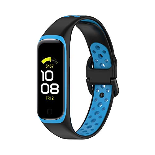 Baaletc Compatible para Samsung Galaxy Fit 2 Correas, Correas Samsung Galaxy Fit 2 Reemplazo Pulsera Impermeable Transpirable Resistente al Sudor Silicona Pulsera Correa Cover