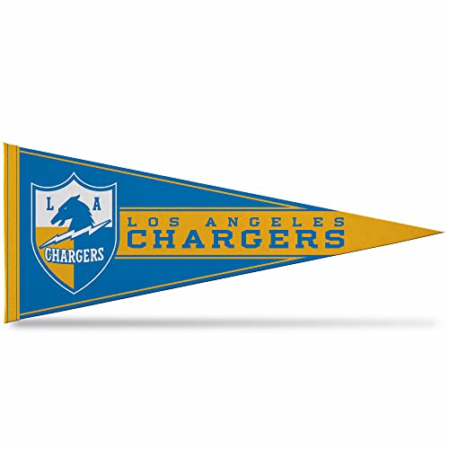 Rico Industries NFL Football Los Angeles Chargers Retro 12" x 30" Felt Wall Décor Pennant - Great for Home/Bed Room/Man Cave Décor