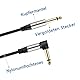 Adoerpai 2-Pack Gitarrenkabel 1/4 Zoll 6,35mm Stecker zu Stecker Klinke rechtwinklig zu gerade Nylon geflochten TS Mono Instrumentenkabel (5m)