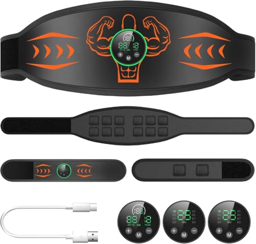 Amazon.co.jp: EMS腹筋ベルト ジェル不要 15種類モード 12枚伝導布 30