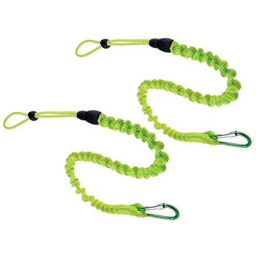 blispring 2 Stück Nylon-Werkzeug-Lanyard-Seil mit Federschraubverschluss-Karabiner, funktionierendes Sicherheitsseil mit Absturzsicherung, Werkzeug-Tether-Lanyard