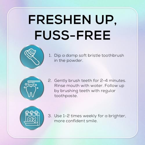 Image of Venus Visage Dazzle Dust Teeth Whitening Powder - Enamel-Safe Toothpaste Powder for Stain Removal (40 g /140 oz)