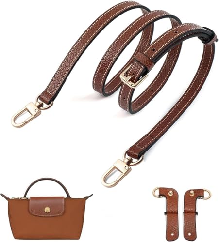 Image of Crossbody Strap for Longchamp Mini Bag, Leather Handbag Shoulder Strap Kit Adjustable for Mini Longcamp Tote Bag