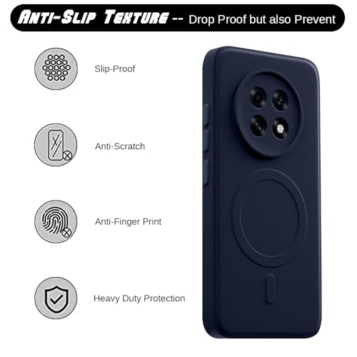Image of Cover for Oppo F31 Pro Plus 5G | MagFit Ring Design (Non-Magnetic) | Shockproof Protection | Anti-Slip Grip | Raised Camera Edges | Slim Protective Case for Oppo F31 Pro Plus 5G (Steel Blue)