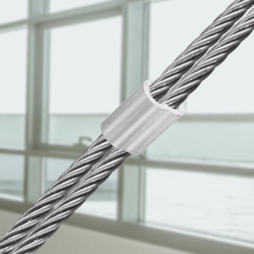 Casquillos de aluminio para cables de acero de 120 piezas ovaladas 8 5