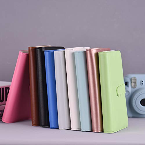Docooler 108 Bolsos Portátil Mini Álbum De Fotos De Couro Pu Foto Álbum De Fotos Com Fecho Magnético