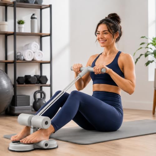 Aparelho Abdominal Multifuncional com Ventosa Cordas Elásticas Aj...