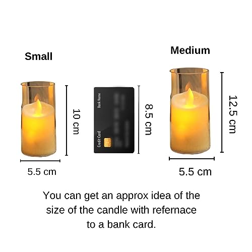 Image of SATYAM KRAFT 1 Set (3 Pcs) LED Tea Light Candles | Flameless, Smokeless, Unscented | for Gifting, Home Decor, Room Decoration Lights, Balcony & Festival, Wedding Decoration Items (1 Set)