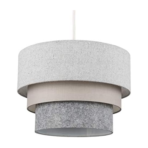 MiniSun Round Modern Herringbone Pendant Light Shade Cover