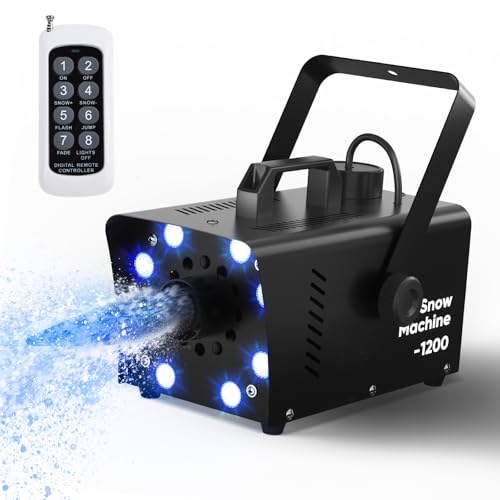 UPGREY 1200W Snow Machine for Outdoors and Indoors, Fake Snow Maker for Party