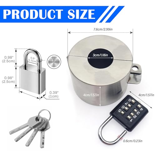 Wasserhahn Schloss, Wasserhahn Verriegelung, Wasserhahn Schlossabdeckung, Anti Diebstahl Wasserhahnschloss, Edelstahl Wasserschloss Für Den AußEnhahn, Geeignet für Garten & Haus