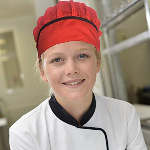 4 Pack Chef Hat Kitchen Cooking Chef Cap Adjustable Food Service Hair Nets Reusable Washable Mesh Bouffant Beanie