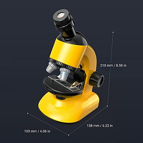 Laurio Objetos de microscópio infantil e observação de espécimes 40X ~ 800X Ampliação Mini kit de mi