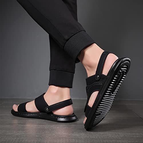 Sandales pour hommes d'été en cuir confortables et légères
