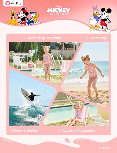 Image of Disney Elsa Princess Toddler Girls Two Piece Tankini Top and Bow Tie Bikini Bottom Beach Swimsuit Set