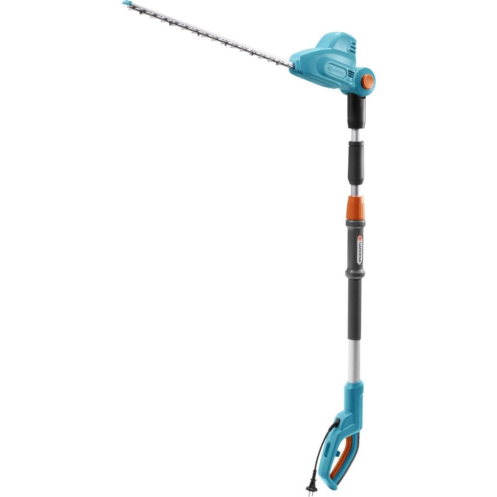 Gardena Teleskop-Heckenschere THS 500/48: Heckenschere mit 500 W, 3,5 m Reichweite, abwinkelbarer Kopf und Teleskopstiel, 48 cm Messerlänge, ergonomischer Griff und Anschlagschutz, (8883-20)