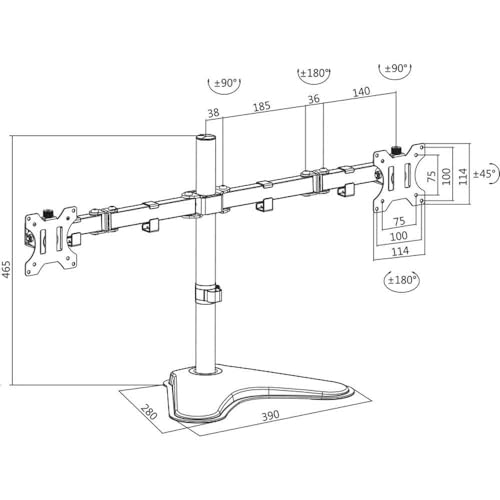 Soporte de mesa para dos monitores LogiLink 13-32 dual stand BP0045 4