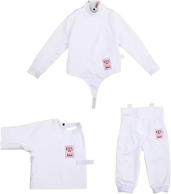 3-Piece Professional Fencing Suit, 350N Fencing Uniform Suit, for Foil/Epee/Sabre Daily Training, Right Hand40#