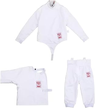 3-Piece Professional Fencing Suit, 350N Fencing Uniform Suit, for Foil/Epee/Sabre Daily Training, Right Hand38#