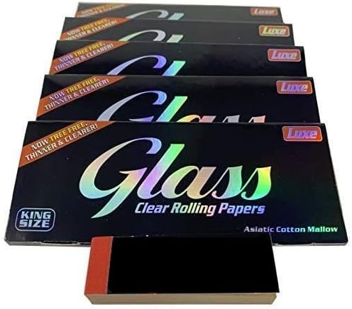 Glass Clear King Size Rolling Papers and Tips