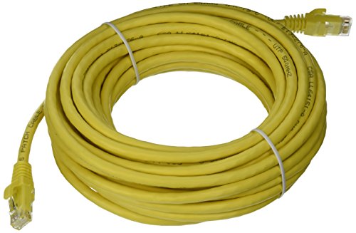 C2G 04015 Cat6 Cable - Snagless Unshielded Ethernet Network Patch Cable, Yellow (30 Feet, 9.14 Meters)