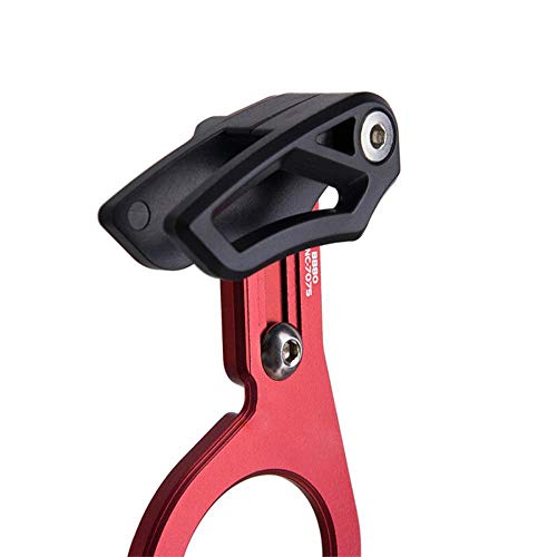 CHXIHome Mountain Bicycle Part Single Ring, Bike Chain Guide, for 32-40T Round Chainring, 32T-38T Oval Chainring(BB,Red)