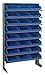 Quantum Storage Systems - QPRS-209BL - QPRS-209BL - Shelving Unit, 8 Shelves, 24 Bins, Blue, 63.5 X 12 X 36