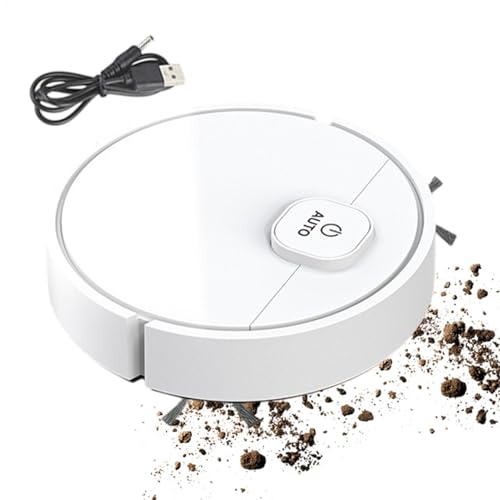 Robot aspirador - Robot aspirador | Robot de limpieza delgado con reducción de ruido | Robot doméstico automático para evitar obstáculos para pelo de mascotas, suelos duros y limpieza diaria | Robot a