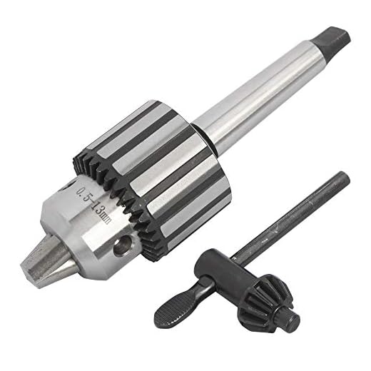HunterBee Kraftig borrchuck 1/50-1/2 tum (0,5-13 mm) klämma MT2 skaft K32 nyckel