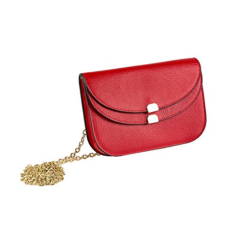 Zorazone Leder Umhängetaschen für Damen Schultertasche mit abnehmbarer goldener Kette Tasche Clutch Cover
