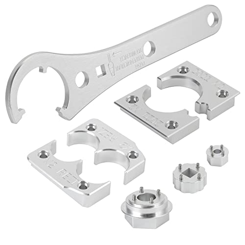 Image of MAD HORNETS Float Shock Rebuild Tool Kit Wrench+Vise Clamp+Shock Clamp+Bearing Housing Driver+4 pin Sockets For Fox X2 2021