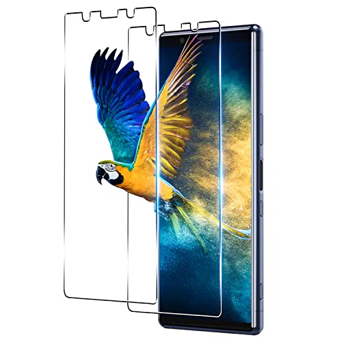 【2枚セット】 対応 Xperia 5 ガラスフィルム 2枚 指紋認証 対応 Xperia 5 SO-01M SOV41 フィルム 強化ガラス 液晶 保護フィルム ケース 【 硬度9H 日本旭硝子製 】 対応 エクスペリア 5 強化ガラスフィルム キズ防止