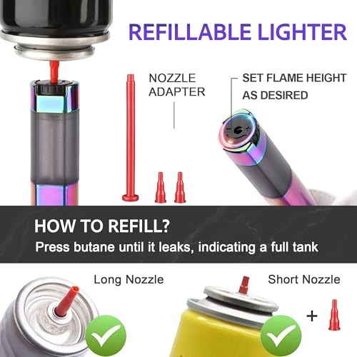 Encendedor VEXO antorcha recargable con llama de soplete miniatura 6
