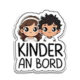 Baby on Board Aufkleber Auto, Kinder an Bord Auto Aufkleber, Baby on Board Sticker 16 x 14 cm, Wetterfest und UV-Beständig aufkleber auto, Sticker Baby und Auto Baby für sichere Fahrten mit Ihrem Kind