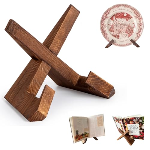 Jisrkp Brown Wooden Cookbook Stand SPJ01HYZUK5